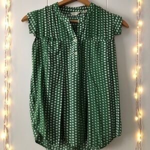 11.1. Tylho Green Polka Dot Blouse size Small